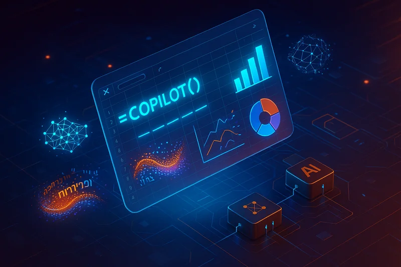 Excel מקבל כוחות-על: הקלידו =COPILOT() וחסכו שעות עבודה